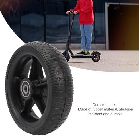 Electric Scooter Rear Wheel Assembly, Shock Absorbent 6.5in Anti Slip Rubbe, Material,Explosion Proof Scooter Rear Tire Wheel for Replacement in Saudi Arabia