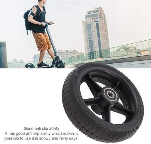 Electric Scooter Rear Wheel Assembly, Shock Absorbent 6.5in Anti Slip Rubbe, Material,Explosion Proof Scooter Rear Tire Wheel for Replacement in Saudi Arabia