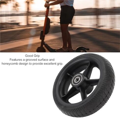 Electric Scooter Rear Wheel Assembly, Shock Absorbent 6.5in Anti Slip Rubbe, Material,Explosion Proof Scooter Rear Tire Wheel for Replacement in Saudi Arabia