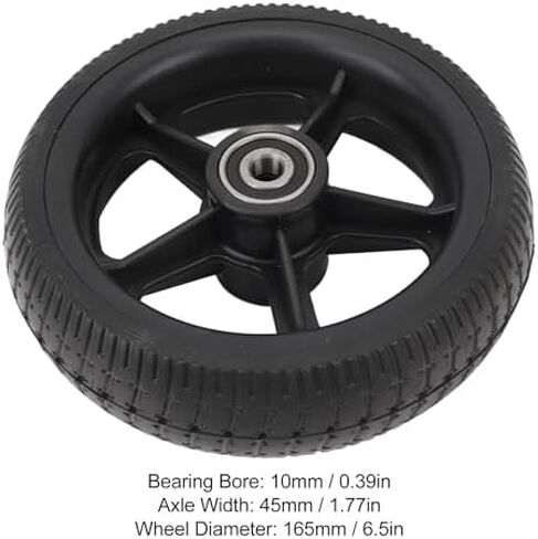 Electric Scooter Rear Wheel Assembly, Shock Absorbent 6.5in Anti Slip Rubbe, Material,Explosion Proof Scooter Rear Tire Wheel for Replacement in Saudi Arabia