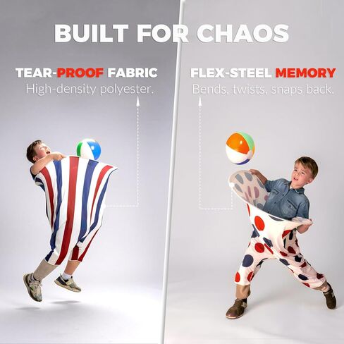 عبوتان من لعبة Granny Pants Yard مع حقيبة تخزين، ألعاب خارجية عملاقة للعائلة والكبار، 10 كرات قابلة للنفخ ومضخة، لعبة التقاط احتفالات الرابع من يوليو الوطنية in Saudi Arabia