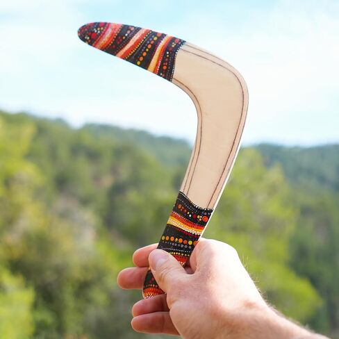 Wooden Boomerang That Comes Back – Beginner-Friendly Outdoor Sport – Durable Wood Boomerang for Adults & Kids, 11.6 Inch, 50-65 ft Flight Range (Model: 2W-mini) in Saudi Arabia