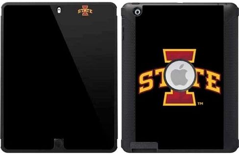 ملصق Skinit متوافق مع OtterBox Defender iPad 2/3/4th Gen - تصميم أسود مرخص رسميًا من كلية ولاية أيوا in Saudi Arabia