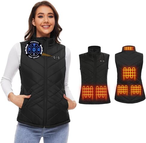 Womens Heated Vest, 5IN1 Smart Controller Electric Heating Jacket Coat Vests, Not Included Battery Pack in Saudi Arabia