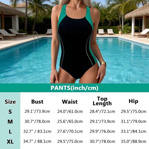 Women’s Athletic Swimsuit, Side Color Block High-Stretch One-Piece Performance Swimwear for Training and Competition in Saudi Arabia