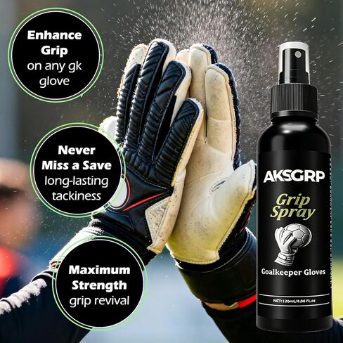 Goalie Grip Spray for Goalkeeper Gloves (120ml), Soccer Football Glove Spray to Enhance Grip & Stickiness, Grip Spray for Latex Palms, Boost Grip & Control in Wet or Dry Conditions in Saudi Arabia