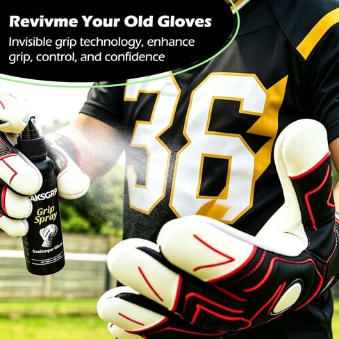 Goalie Grip Spray for Goalkeeper Gloves (120ml), Soccer Football Glove Spray to Enhance Grip & Stickiness, Grip Spray for Latex Palms, Boost Grip & Control in Wet or Dry Conditions in Saudi Arabia