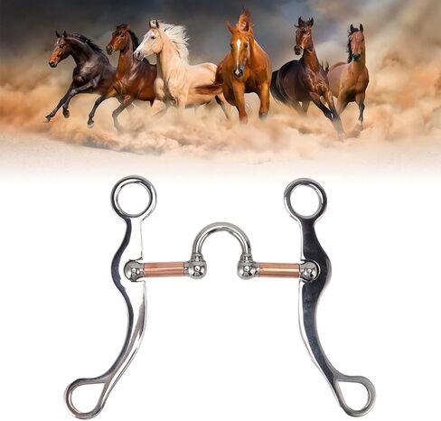 Horse Mouth Bit, Professional Equine Correction Bit, 5" Horse Bit Western Snaffle, Horse Mouth Bit Roller, Thickeness Stainless Steel Snaffle Bits for Horse Bridle in Saudi Arabia