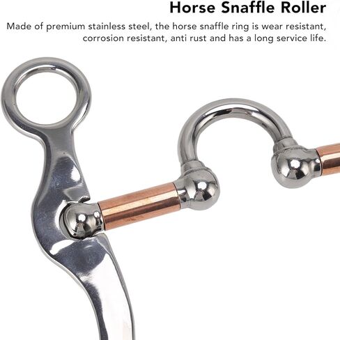 Horse Mouth Bit, Professional Equine Correction Bit, 5" Horse Bit Western Snaffle, Horse Mouth Bit Roller, Thickeness Stainless Steel Snaffle Bits for Horse Bridle in Saudi Arabia