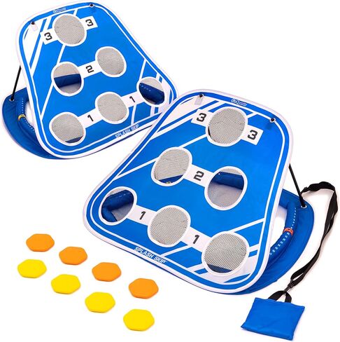 GoSports Splash Skip Versus Floating Pool Cornhole Game - Stone Skipping Swimming Pool Game for Adults & Family - Water Cornhole Game for Pools & Lake in Saudi Arabia