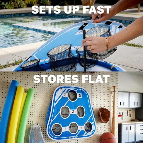 GoSports Splash Skip Versus Floating Pool Cornhole Game - Stone Skipping Swimming Pool Game for Adults & Family - Water Cornhole Game for Pools & Lake in Saudi Arabia