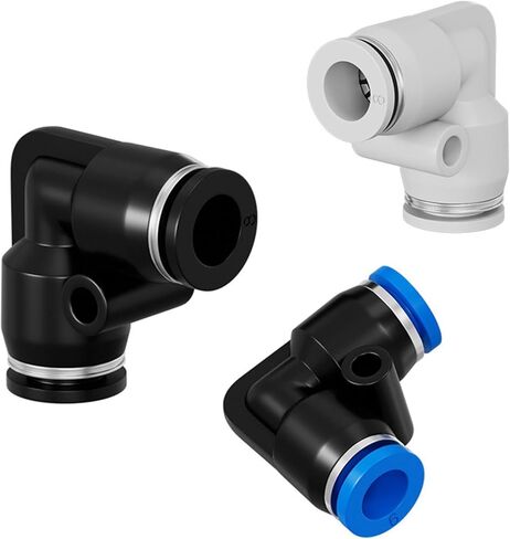 Pneumatic Plastic Air Pipe Right Angle Quick Plugs Connector PV4/6/8/10/12/16 1Pcs(Pv14(black)) in Saudi Arabia
