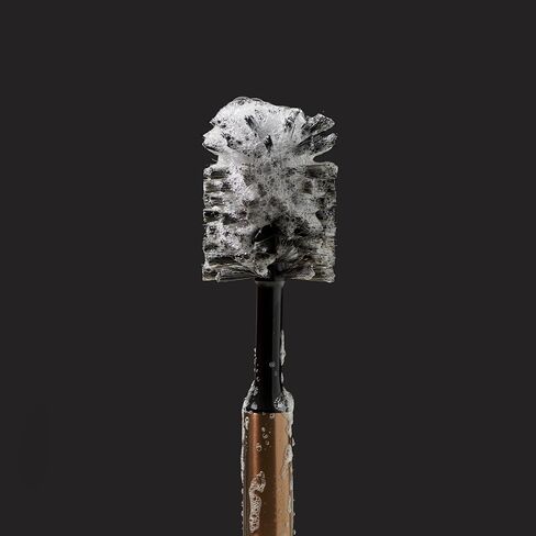 Curio Home Goods Ionic Bottle Brush, Magnetized to Stand Upright, Stainless Steel with Replaceable Head, Onyx/Black in Saudi Arabia