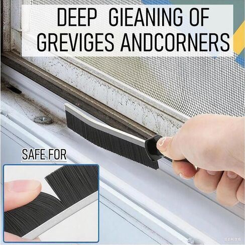 5Pcs Multi-Purpose Hard Bristle Crevice Cleaning Brush -Deep Reach Gap Cleaning Tool for Household Use -Versatile, Durable, Thin Brush to Clean Tight Spaces - Black in Saudi Arabia