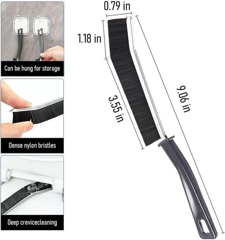 5Pcs Multi-Purpose Hard Bristle Crevice Cleaning Brush -Deep Reach Gap Cleaning Tool for Household Use -Versatile, Durable, Thin Brush to Clean Tight Spaces - Black in Saudi Arabia