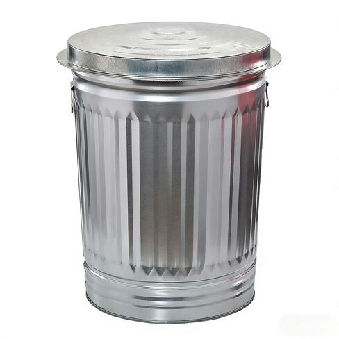 31 Gallon Galvanized Steel Trash Can with Lid Rodent Proof Weather Resistant Heavy Duty Metal in Saudi Arabia
