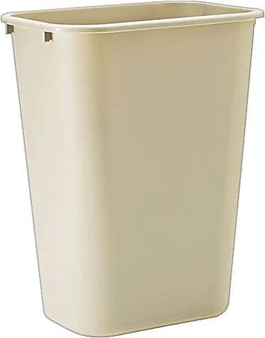 Rubbermaid RCP295700BG 10.25 Gallon Swing-Lid Plastic Wastebasket, Black, 1 Each in Saudi Arabia