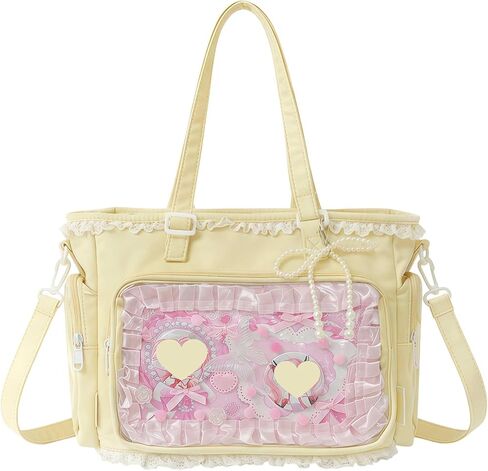 حقيبة يد Ita Crossbody، حقيبة عرض دبوسية مع إدراج، حقيبة رسول لطيفة، حقائب حمل مع كشكشة سحاب، Y2k الجمالية العصرية in Kuwait