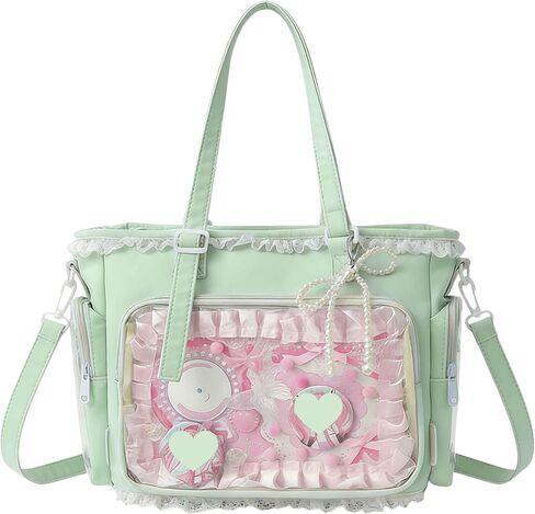 حقيبة يد Ita Crossbody، حقيبة عرض دبوسية مع إدراج، حقيبة رسول لطيفة، حقائب حمل مع كشكشة سحاب، Y2k الجمالية العصرية in Kuwait