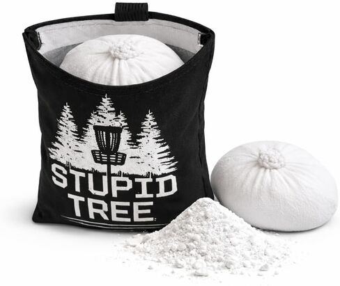 Refillable Disc Golf Chalk Bag with Carabiner, 2 Chalk Balls Included – Grip Bag for Dry Hands & Consistent Release, Frisbee Golf Accessory in Saudi Arabia