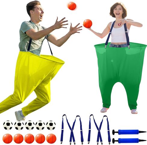 Granny Pants Yard Game Set for Adults - with Thickened Upgraded Bouncy Balls, Straps & Game Manual, Fun Outdoor Party Games for Family Backyard Gatherings（2pcs/4pcs） in Saudi Arabia