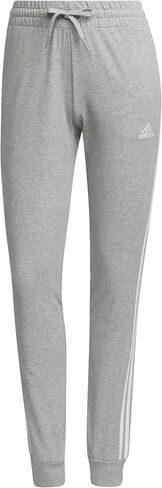 adidas Women's Essentials Single Jersey 3-Stripes Pants, Legend Ink/White, Medium/Petite in Saudi Arabia