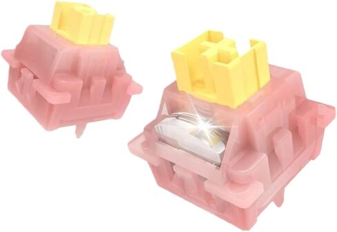 Outemu Silent Peach Hall Effect Magnetic Switches,Magnetic Mechanical Keyboard Switch with Light Guide,Universal Compatibility for Gaming Keyboard,Quiet Switches for Custom Keyboard (35, silent peach) in Saudi Arabia