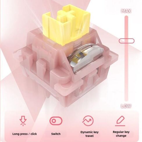 Outemu Silent Peach Hall Effect Magnetic Switches,Magnetic Mechanical Keyboard Switch with Light Guide,Universal Compatibility for Gaming Keyboard,Quiet Switches for Custom Keyboard (35, silent peach) in Saudi Arabia
