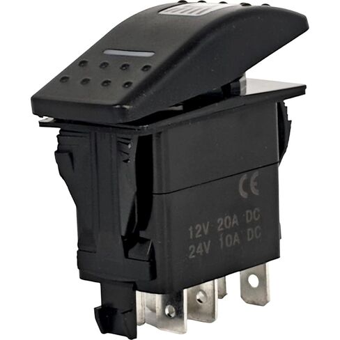 XYZIL Panel Rocker Switch 701/60004 12V 6 PIN Compatible with JCB 1400B 1550B 1600B 1700B 214 215 216 217 3C 3CX 3D 701-60004 70160004 2 Position 4 Terminal Blue Illumination in Saudi Arabia