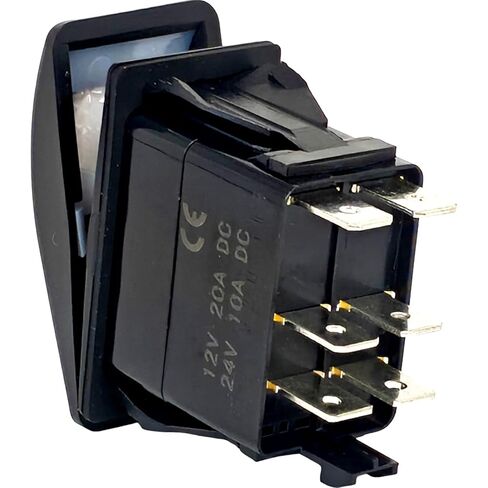 XYZIL Panel Rocker Switch 701/60004 12V 6 PIN Compatible with JCB 1400B 1550B 1600B 1700B 214 215 216 217 3C 3CX 3D 701-60004 70160004 2 Position 4 Terminal Blue Illumination in Saudi Arabia
