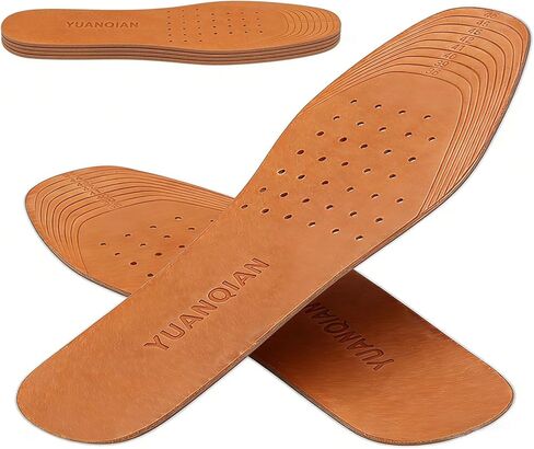 Genuine Leather Shoe Insoles, Absorbent Ultra Thin Pigskin Leather Insoles Break in and Conform to The Shape of Feet (2) in Saudi Arabia