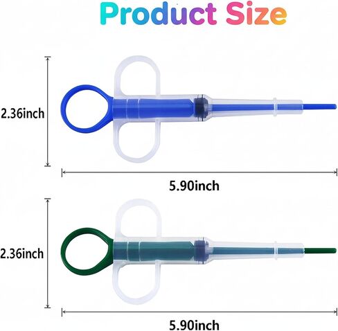 4 Pcs Pet Pill Dispenser & Popper for Cats Dogs, Soft Tip Pet Pill Shooter Gun for Small Animals, Upgraded Medicine Feeder Tool Syringe for Tablets, Capsules and Liquid, Anti-Bite, Reusable in Saudi Arabia
