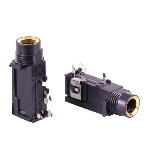 10Pcs/lot 6.35mm Stereo Female Jack 4 PINS Feet 6.35mm PCB Panel Mount Microphone Socket Stereo 1/4 Inch Female Connector in Kuwait