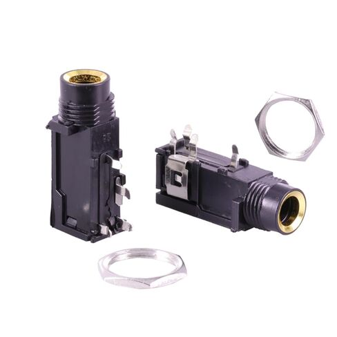 10Pcs/lot 6.35mm Stereo Female Jack 4 PINS Feet 6.35mm PCB Panel Mount Microphone Socket Stereo 1/4 Inch Female Connector in Kuwait