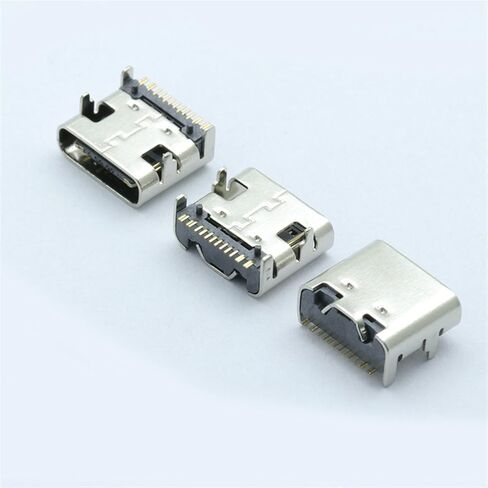100pcs/lot Type C 16 Pin SMT Socket Connector USB 3.1 Type-C Female Placement SMD DIP for PCB Design DIY high Current Charging in Kuwait
