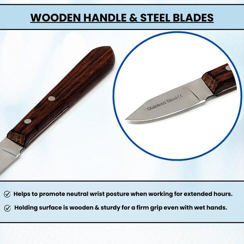 Dental Wax Carving Plaster Alginate Mixing Knife Stainless Steel Amalgam Carvers With Wooden Handle For Clay Modelling Contouring Smoothing Sculpting Shaping Laboratory Restorative Tools (6R Knife) in Saudi Arabia
