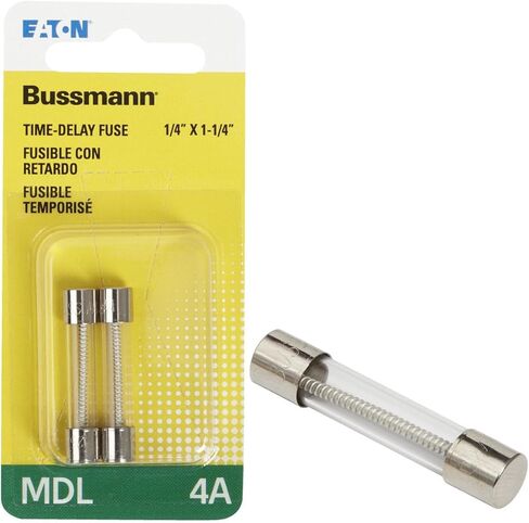 Bussman BP/MDL-4 4 أمبير أنبوب زجاجي لتأخير الوقت فيوز 2 عدد in Kuwait