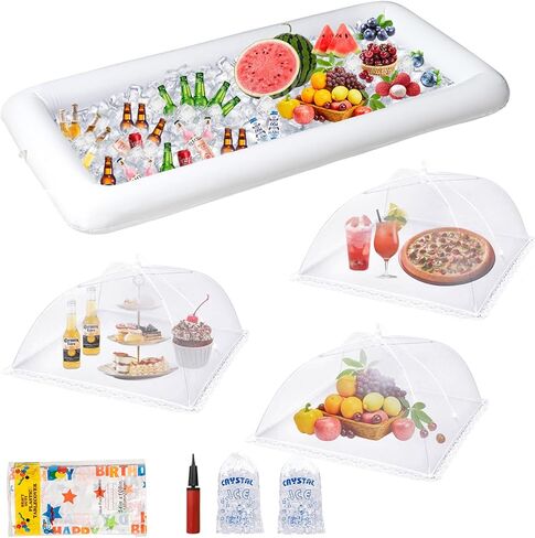 7Pack Various Size (40x24*1,17x17*2,14x14*2,12x12*2) Pop-up Food Tents Food Covers for Outside Mesh to Keep Bugs away,Reusable Collapsible Food Nets for Picnic Party BBQ Wedding Fruit in Saudi Arabia
