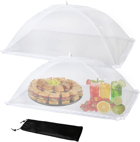 7Pack Various Size (40x24*1,17x17*2,14x14*2,12x12*2) Pop-up Food Tents Food Covers for Outside Mesh to Keep Bugs away,Reusable Collapsible Food Nets for Picnic Party BBQ Wedding Fruit in Saudi Arabia