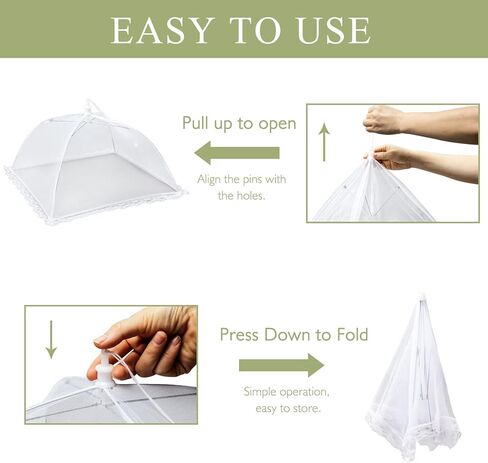7Pack Various Size (40x24*1,17x17*2,14x14*2,12x12*2) Pop-up Food Tents Food Covers for Outside Mesh to Keep Bugs away,Reusable Collapsible Food Nets for Picnic Party BBQ Wedding Fruit in Saudi Arabia
