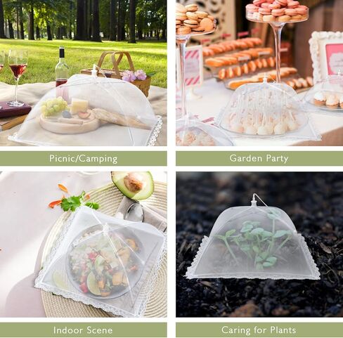 7Pack Various Size (40x24*1,17x17*2,14x14*2,12x12*2) Pop-up Food Tents Food Covers for Outside Mesh to Keep Bugs away,Reusable Collapsible Food Nets for Picnic Party BBQ Wedding Fruit in Saudi Arabia