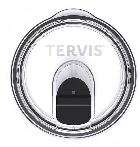 غطاء منزلق من Tervis مصنوع في الولايات المتحدة الأمريكية، كوب سفر معزول بجدار مزدوج يحافظ على المشروبات باردة وساخنة، يناسب الفولاذ المقاوم للصدأ سعة 12 و20 أونصة، شفاف in Saudi Arabia