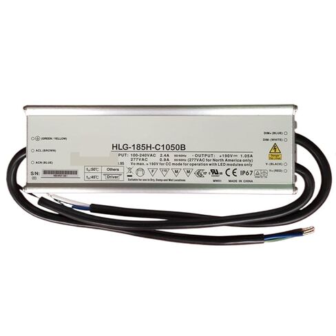 لإمداد طاقة LED يعتم 185 وات HLG-185H-C500B HLG-185H-C700B HLG-185H-C1050B HLG-185H-C1400B للعاكسات والتطبيقات الصناعية (HLG-185H-C1050B) in Kuwait