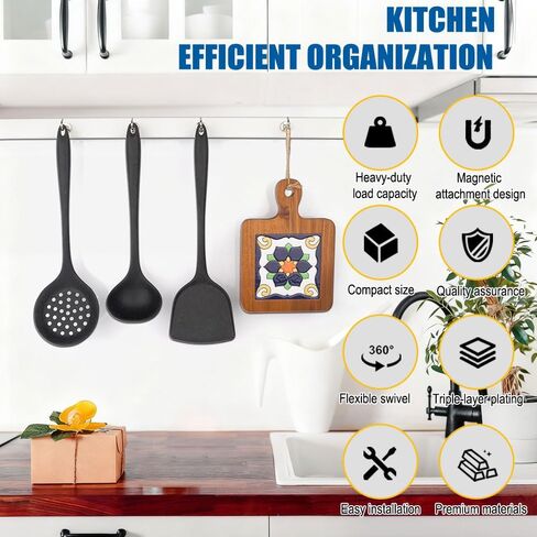 10 Pack Magnetic Hooks,5lb+ Heavy Duty Earth Magnets with Hook for Refrigerator,Strong Magnets Refrigerator Fridge Hanging for Classroom,Beach Vacation,Kitchen Grills,Home in Saudi Arabia