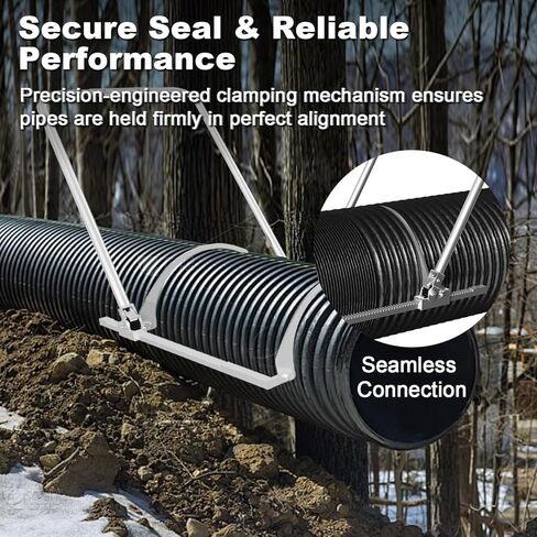 Heavy Duty 200-600mm HDPE Corrugated Pipe Tensioner Tool Kit, Manual Pipe Connector Clamp for Drainage Sewer Construction, Not for Clark Corrugated Pipes in Saudi Arabia