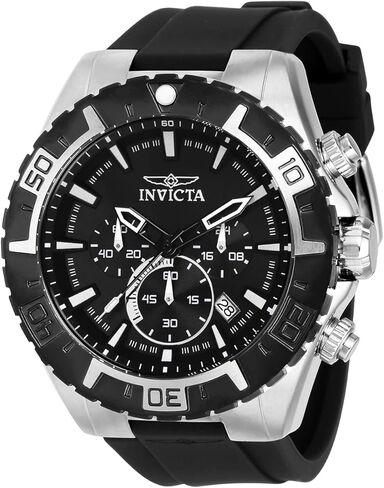 Invicta Aviator Men 49mm Stainless Steel Steel Black dial VK63A Quartz in Saudi Arabia