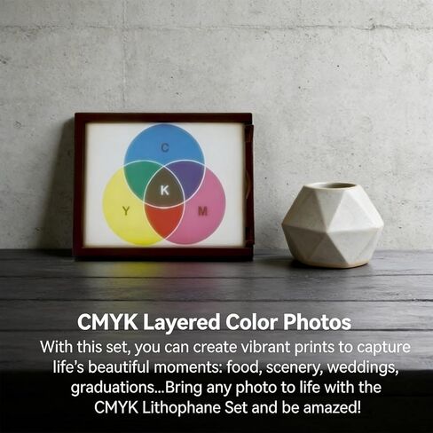 طقم لوحة إضاءة خلفية LED CMYK مكون من 3 قطع متوافق مع طابعة Bambu Lab P1/X1/A1/A1 Mini Series ثلاثية الأبعاد، لوحة إضاءة PCB Lithophane مع كابل طاقة USB/Type-C لنماذج الصور المطبوعة ثلاثية الأبعاد DIY in Saudi Arabia