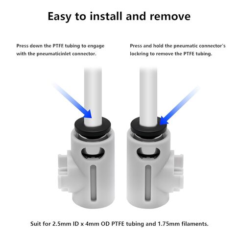 2PCS PTFE Connector for A1 mini, 3D Printer Filament Feed in PTFE Connector for Bambu Lab A1 Mini in Saudi Arabia