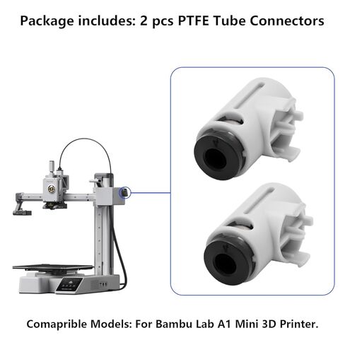 2PCS PTFE Connector for A1 mini, 3D Printer Filament Feed in PTFE Connector for Bambu Lab A1 Mini in Saudi Arabia