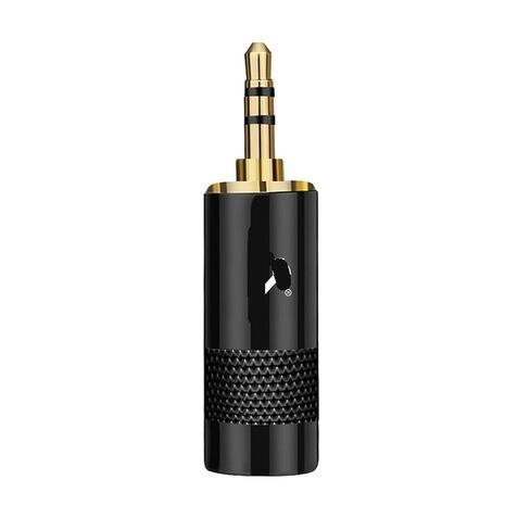 2PCS Jack 3.5MM Connector Stereo 3Poles 3.5MM Male Plug Gunmetal Tube for 8.5MM Audio Earphone Cable Connector DIY(Black) in Saudi Arabia